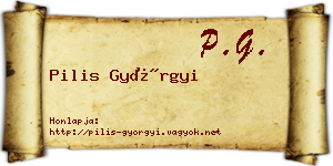Pilis Györgyi névjegykártya